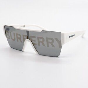 NEW BURBERRY SUNGLASSES BE4291 3007/H WHITE UNISEX SHIELD EYEWEAR BURBERRY
